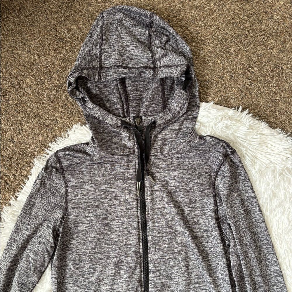 Roxy Jacket Hooded Lightweight Thin Stretchy Gray… - image 4
